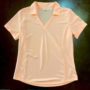 Lady Hager Woman’s medium,  peach golf shirt.